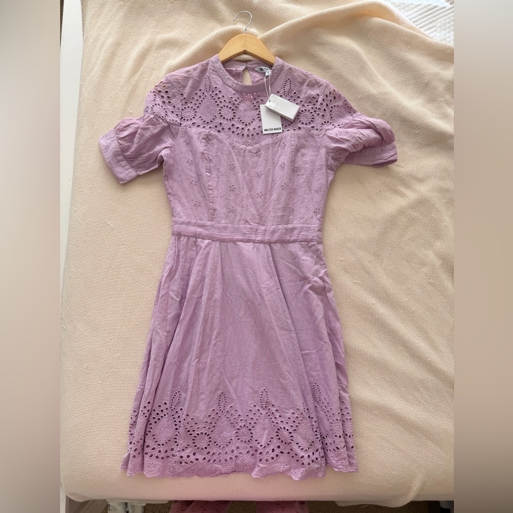 Walter Baker NWT Nicolette Broderie Dress‎ - Lavender - Picture 3 of 7